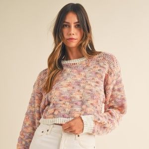 MULTI COLOR KNIT SWEATER TOP